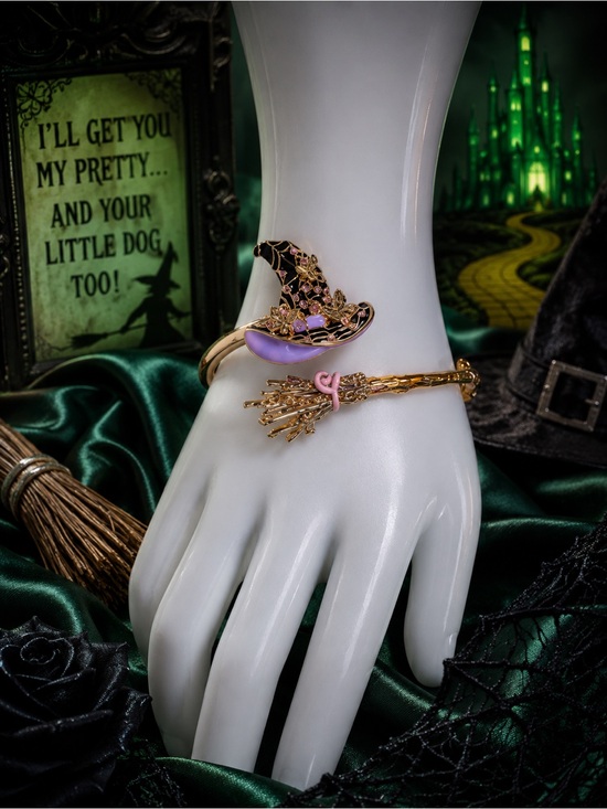 Betsey Johnson Jewelry - Authentic Betsey Johnson New Release Witch Hat and Broom Hinged Bracelet NWT 🧡🖤